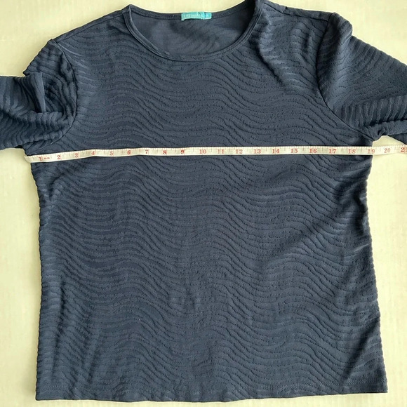 J. McLaughlin Women’s Blue Kyla Textured Bell Sleeve Top Small - Picture 6 of 12